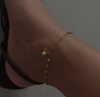 Kiara Shell and Pearl Anklet 