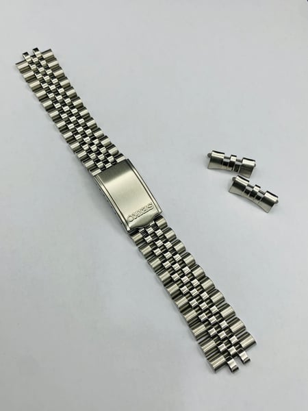 Image of 19mm Seiko curved lugs stainless steel gents watch strap,New.(MU-14)