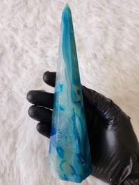 Image 6 of 6.5" Sardonyx Agate Crystal Towers | Blue | Purple | 6 - Styles