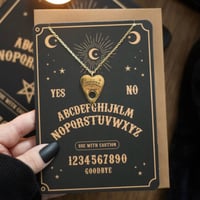 Image 1 of Gold Tone Talking Board Planchette Card