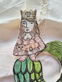 Image 1 of Elspeth the Mermaid and her Cat Wall Plaque 