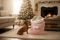 Image 1 of Personalized Pink Pet Santa Sack Stocking