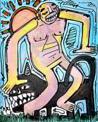 “ MAN&DOG    “ canvas 