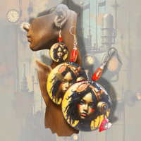 Black Steampunk Chic Earrings C