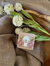 Image 1 of Quilt Earrings (cream) 