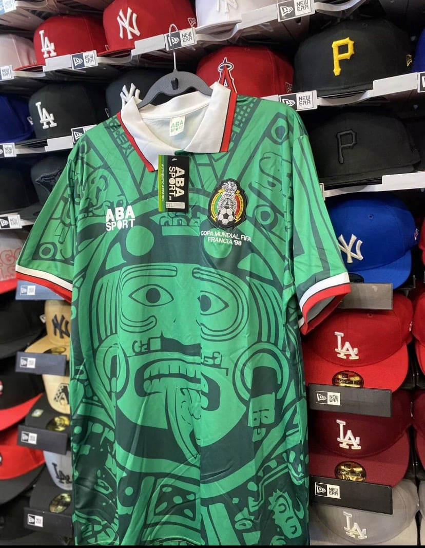 Mexico National Team 1998 World Cup Green ABA Sport Jersey