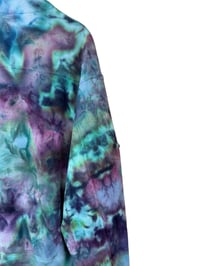 Image 8 of L Ladies Half-Zip Pullover in Mermaid Watercolor Ice Dye