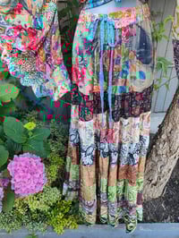 Image 4 of Patchwork trousers / Culottes- pink tassles