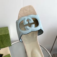 Image 7 of GG Color Block Suede Slides