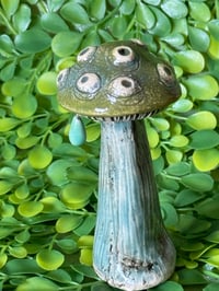 Image 3 of Small Ceramic Mushroom with eyes handmade ceramic 