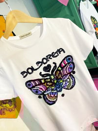 Image 4 of Camiseta bordada a man. BOLBORETA talla S corte chica. En STOCK.