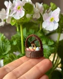 Miniature chocolate basket 1:12 scale