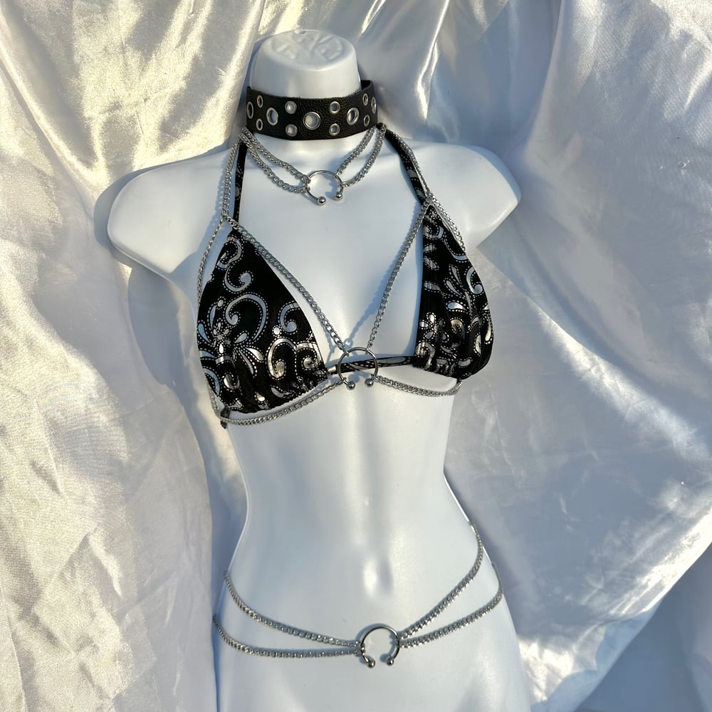 Image of Pierced Chain Harness Set