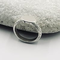 Image 2 of Sandcast Oval Signet Ring