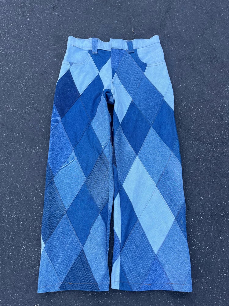 Image of Denim diamond pants