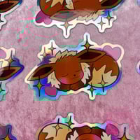 Sleeping Eevee Holo Sticker