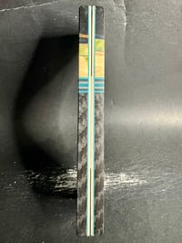 Image 4 of Mammoth Tusk & Crosscut Carbon Fiber GLOW Segmented Knife Scales 