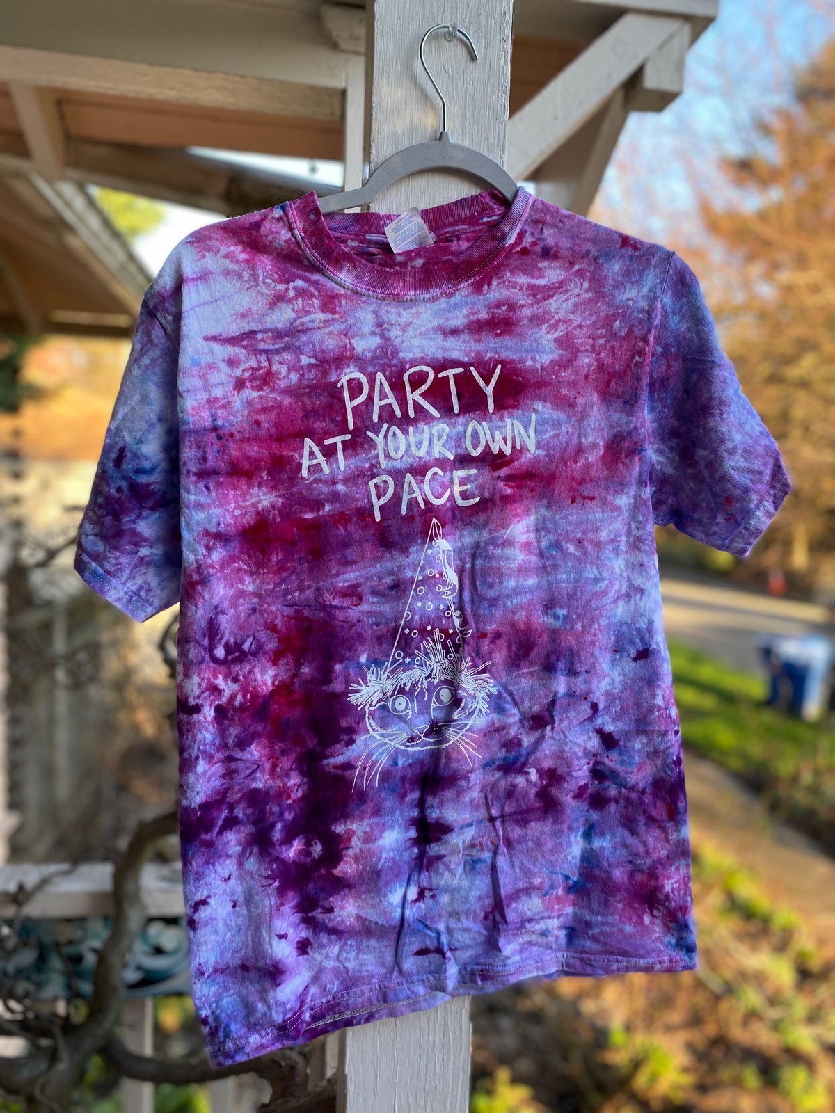 Image of Party At Your Own Pace Tie Dye Shirt Size Small 4