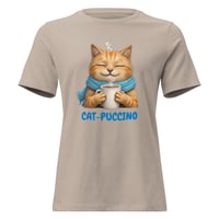 Image 5 of Cat-puccino Cute Cat Coffee Women’s Relaxed T-Shirt