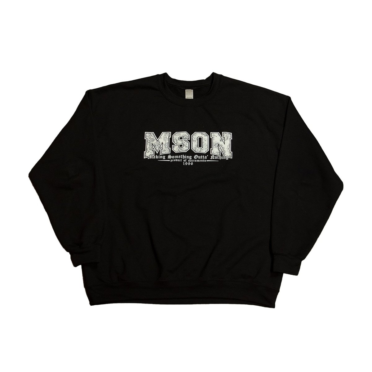 Image of Bandana Print Crewneck BLACK