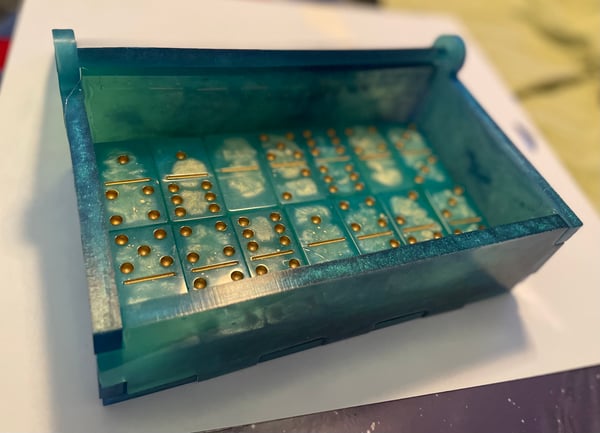Image of Double Six Resin Domino Set with Resin Box