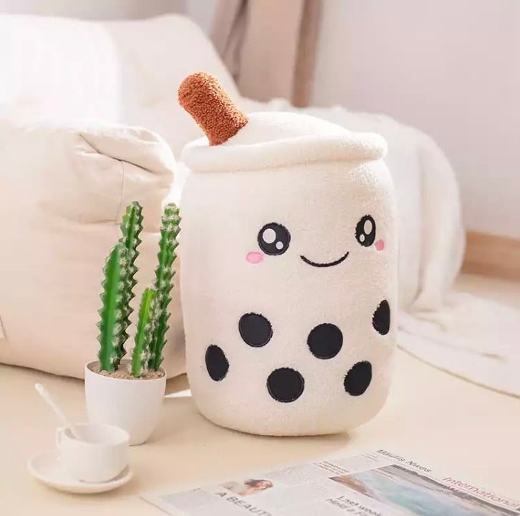 Image of Cute Boba Tea Plushie (White)