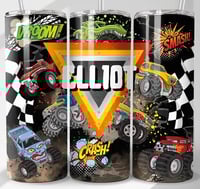 monster truck 20oz subliamtion tumbler