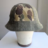 Image 1 of Reworked 6-panel Reversible Bucket Hat Camouflage-2  L 23"