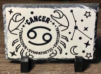 Cancer star sign rock slate 