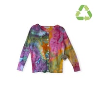 Image 1 of ♻️ UPCYCLED S 100% Cotton Sweater Cardigan in Euphoria 