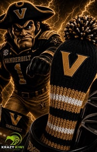 Image 1 of Vanderbilt COMMANDERS custom College hand knit Golf Club Cover fan gift