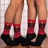 BOSSFITTED Red and Black Logo Socks