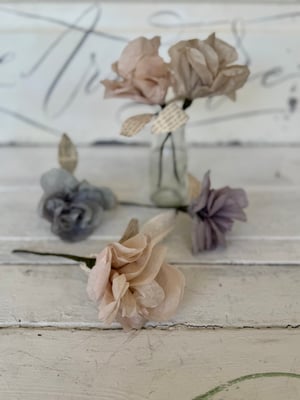 Image of Handwrapped tissue roses