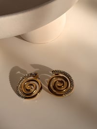 CZ Swirl Earrings 