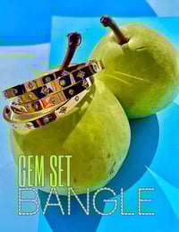 Image 1 of GEM SET BANGLES - ADJUSTABLE 
