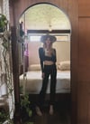 vintage Betsey Johnson velvet python trousers