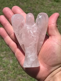 Image 7 of Angel Rose Quartz Carving #2568