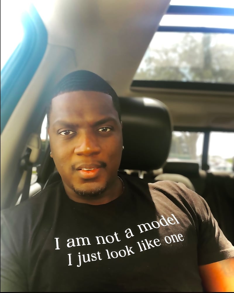 Image of Not a model T-shirt (black-white)