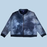Image 1 of NAVY DYED ZIPPERED JACKET