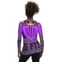 Image 2 of BOSSFITTED Purple and Grey Women's Rash Guard