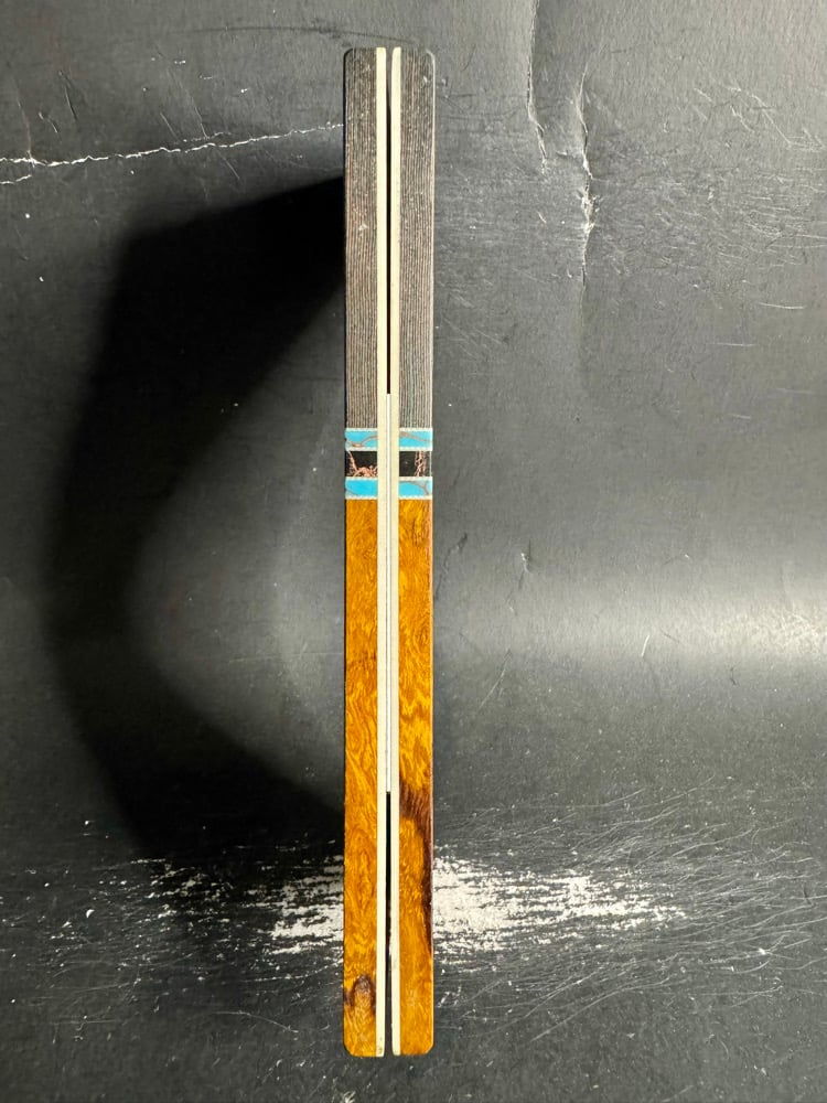 Image of Camo Carbon & Desert Ironwood Segmented Knife Scales