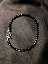 Image 5 of (SOLD) Custom Anklets-Amethyst and Black Obsidian