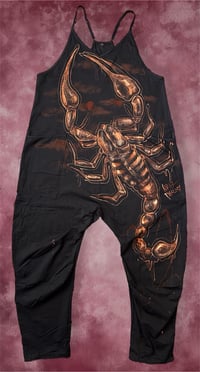Image 1 of “SCORPION” CUSTOM BLEACH PAINTED BAGGY JUMPER SMALL