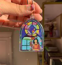 Palestine Stained Glass Holographic Keychain