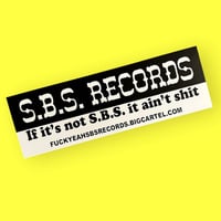 S.B.S RECORDS BIG BOY BUMPER STICKER