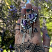 Image 2 of Fluorite Butterfly Earrings
