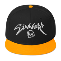 Image 18 of Sinner Skull Snapback Hat