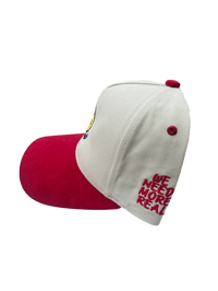 Image 2 of cream and red SnapBack sude brim