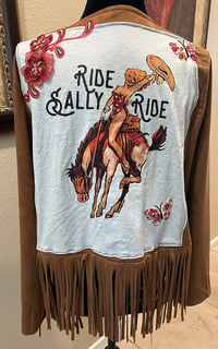 Image 1 of Brown Suede Fringe Jacket Ride Sally Ride