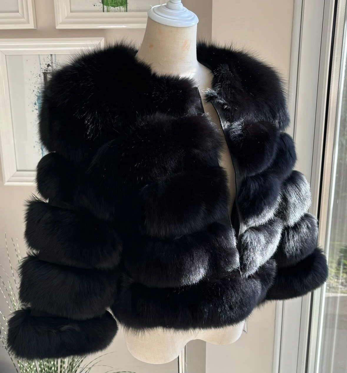 Black fox deals fur jacket